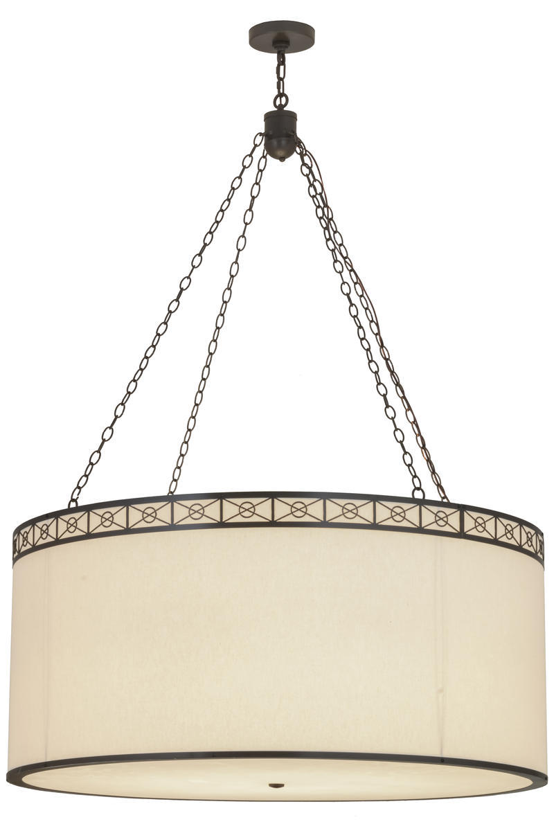 48"W Cilindro Circle X Textrene Pendant