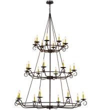 2nd Avenue Designs White 115255 - 60"W Estrella 24 LT Three Tier Chandelier