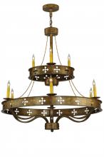 2nd Avenue Designs White 137956 - 37.5"W Byzantine 9 LT Two Tier Chandelier