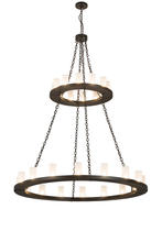 2nd Avenue Designs White 187925 - 60"W Loxley 28 LT Two Tier Chandelier