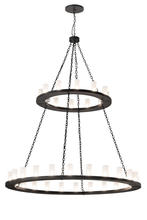 2nd Avenue Designs White 196183 - 72" Wide Loxley 36 LT Two Tier Chandelier