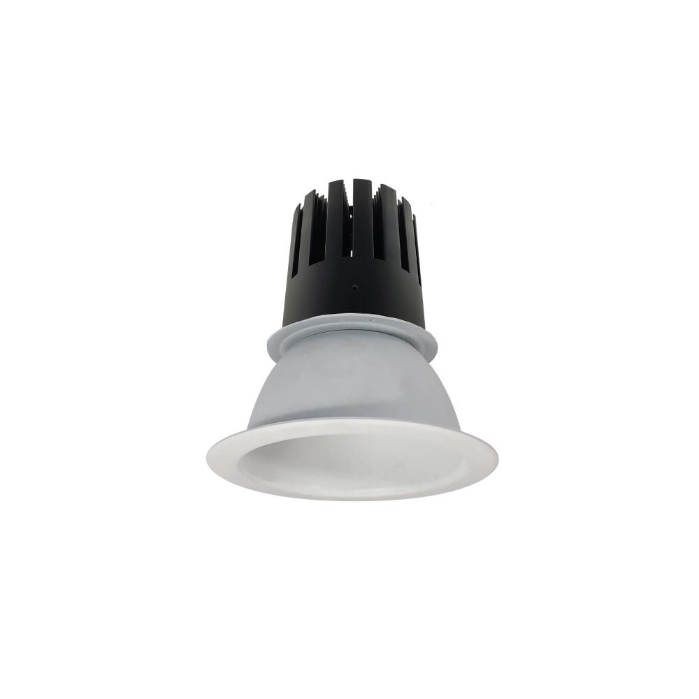 4" Sapphire III Round Open Reflector, 4500lm, 3000K, Flood Optic, Matte Powder White