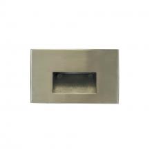 Nora NSW-740/30BN - Ari LED Step Light w/ Horizontal Wall Wash Face Plate, 30lm, 2.5W, 90+ CRI, 3000K, Brushed Nickel,