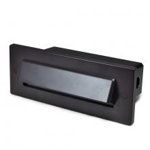 Nora NSW-843/32BZ - Brick Die-Cast LED Step Light w/ Horizontal Shroud Face Plate, 149lm, 4.6W, 3000K, Bronze,