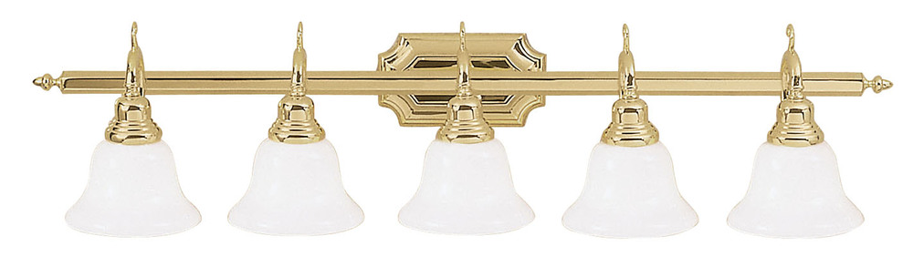 5 Light Polished Brass Bath, Brushed Brass Bathroom Light Fixtures