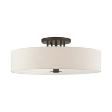 Livex Lighting 45848-92 - 6 Lt English Bronze  Semi Flush