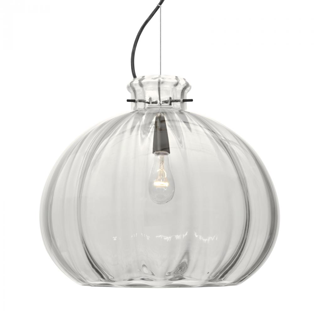 Besa Pendant Pinta 12 Clear Black 1x100W MAX E26 Base