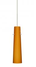Besa Lighting 1XC-567480-SN - Besa Camino Pendant Satin Nickel Amber Matte 1x50W Halogen