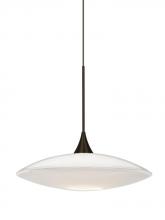 Besa Lighting XP-629406-BR - Besa Pendant Spazio Bronze Opal Glossy 1x50W Halogen