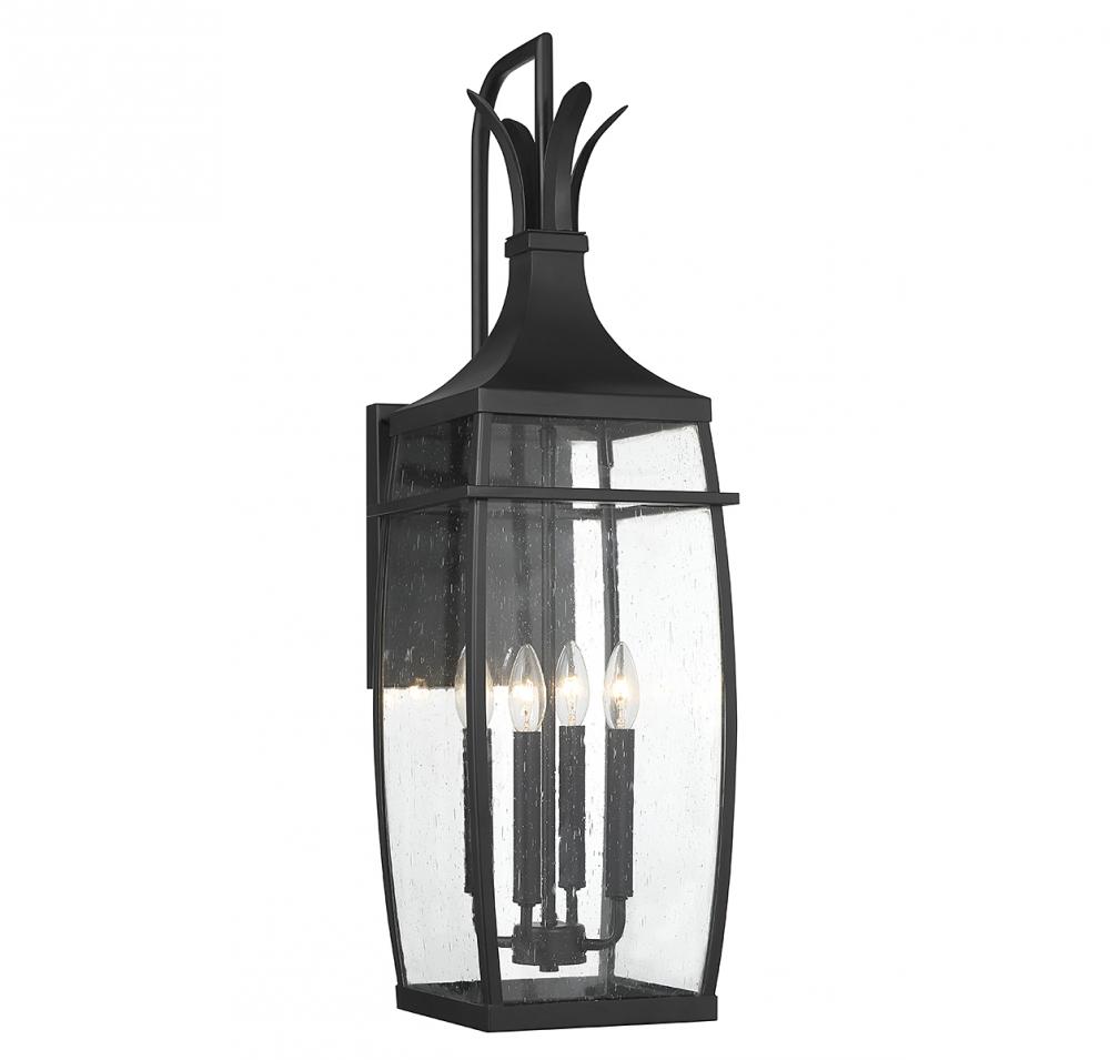 Montpelier 4-Light Outdoor Wall Lantern in Matte Black