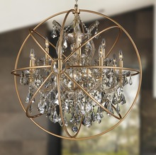 Orb chandelier with crystals deals