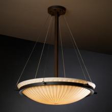 Justice Design Group PNA-9692-35-WFAL-DBRZ-LED-5000 - 24" Round Pendant Bowl w/ Ring