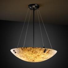 Justice Design Group ALR-9667-25-MBLK-F4 - 48" Pendant Bowl w/ LARGE SQUARE W/ POINT FINIALS