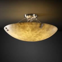 Justice Design Group CLD-9657-35-NCKL-F6 - 48" Semi-Flush Bowl w/ CONCENTRIC CIRCLES FINIALS