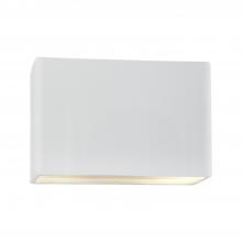 Justice Design Group CER-5658W-WHT - Really Big ADA Rectangle (Outdoor) Wall Sconce - Closed Top