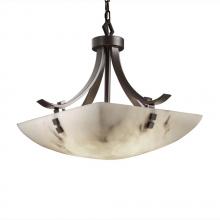 Justice Design Group FAL-9751-35-DBRZ-F5-LED-3000 - 18" Pendant Bowl - Flat Bars w/ Finials