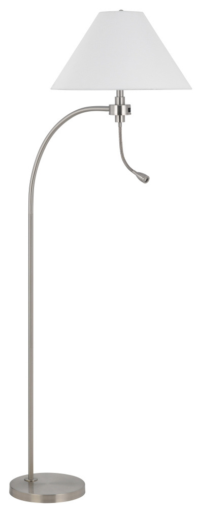 100W 3 Way Ashland Mini Arc Metal Floor Lamp with Gooseneck 2W LED Reading Light