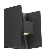 Eglo 200884A - 2 LT Integrated LED Up/Down Outdoor Wall Light w/ Black Finish