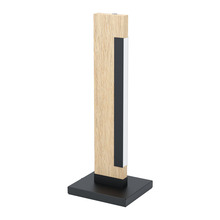 Eglo 99295A - 1 LT Integrated LED Table Lamp,  Black & Wood Finish w/ White Plastic Cover