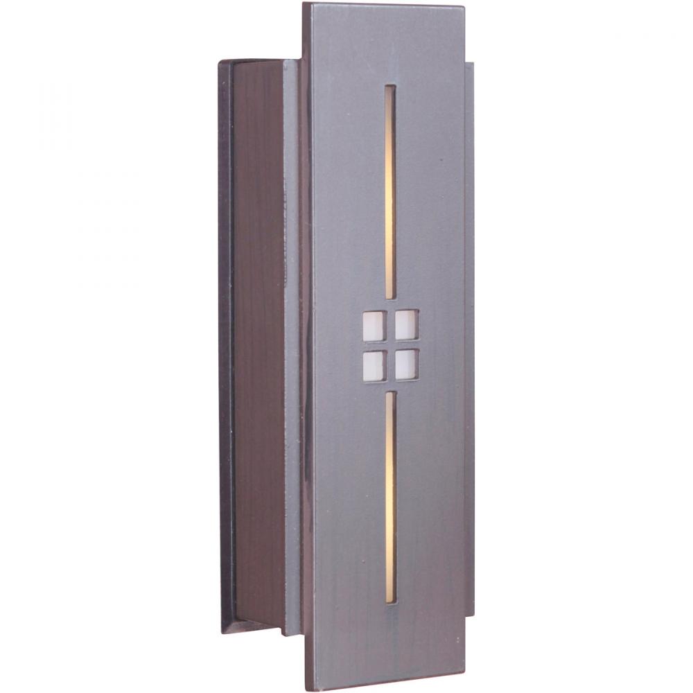 Surface Mount Tiered Mission LED Lighted Touch Button in Aged Iron