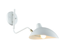 Matteo Lighting W57901WH - Droid White and Brushed Gold Wall Sconce
