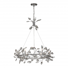 ZEEV Lighting CD10101-6-SL-CL - 6-Light 31" Organic Silver Leaf Ring Chandelier