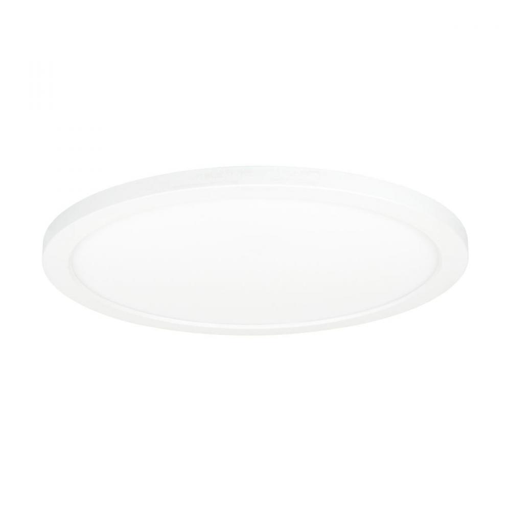 JESCO Flush Mount LED 12" Round Slim Trim 22W 3CCT 90CRI WH