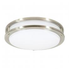 Jesco CM403RA-M-3090-BN - JESCO Flush Mount LED 14" Round Double Ring 18W 3000K 90CRI BN