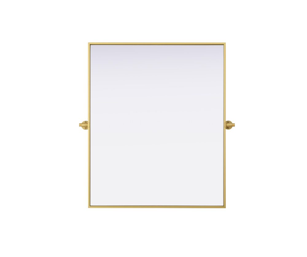 Amoura 30x36 Pivot Mirror in Brass