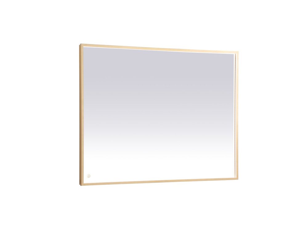 Pier 36x48 Inch LED Mirror with Adjustable Color Temperature 3000k/4200k/6400k in Brass