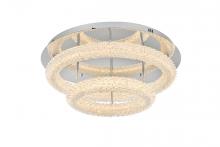 Elegant 3800F26L2C - Bowen 26 Inch Adjustable LED Flush Mount in Chrome