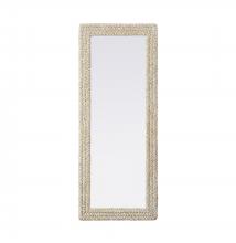 Elegant MR4A2460LN - Rectangle Cornhusk Mirror 24x60 in Linen White