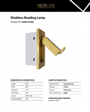 Hello Lighting Items 0207-9100 - Shabbos Reading Lamp