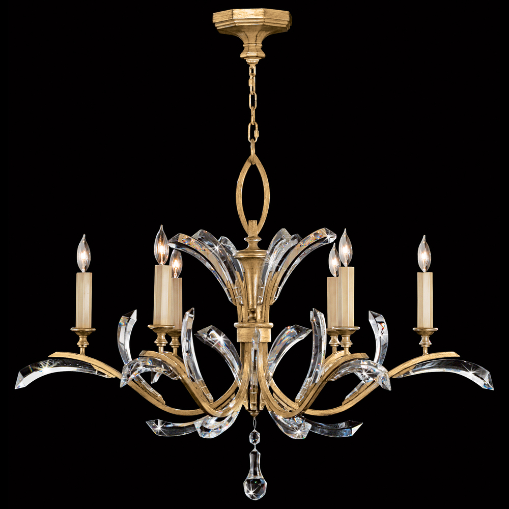 Beveled Arcs 42" Round Chandelier